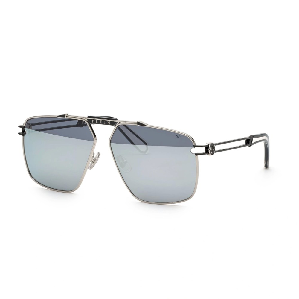 Philipp Plein - Ochelari de soare - SPP049 SILVER PLEIN SEVENTIES - K07X - 63