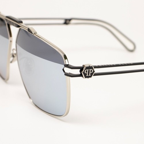Philipp Plein - Ochelari de soare - SPP049 SILVER PLEIN SEVENTIES - K07X - 63